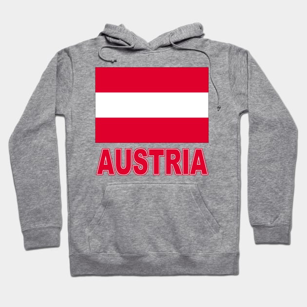 The Pride of Austria - Austrian Flag Design Hoodie by Naves